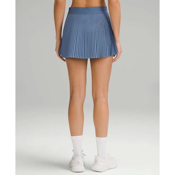 EUC Lululemon Oasis Blue Varsity Pleated Tennis Skort 8 Hi-Rise Athletic Skirt - Picture 6 of 16